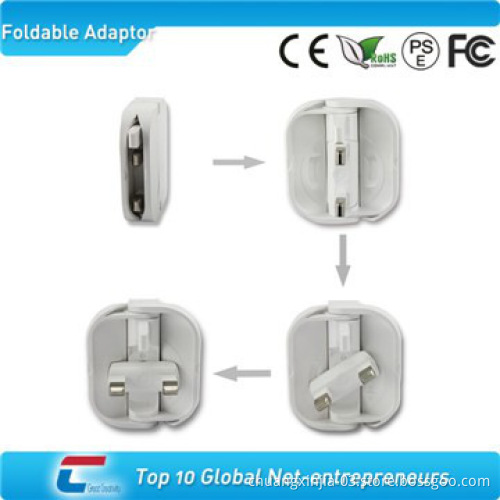 EU/UK/US plug USB wall adapter for mobile phones with 1 A output
